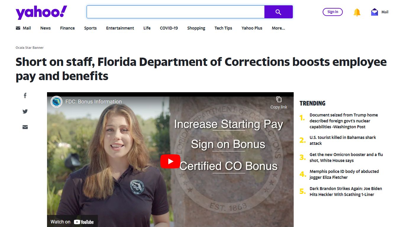 Short on staff, Florida Department of Corrections boosts employee pay ...